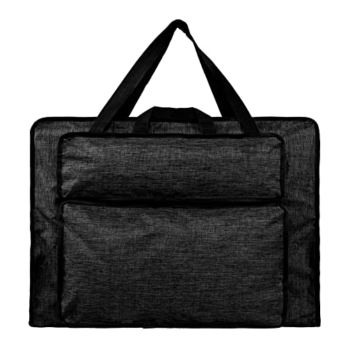 Students' Water-Resistant Portfolio Tote for Art Supplies - 8K Drawing Board Carry Shoulder Bag - Durable Portfolio Case - color: #3，Black