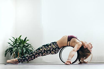 YOGA DESIGN LAB | THE YOGA WHEEL | Eco Printed, Extra Strength, Padded, Dharma Exercise Wheel | Designed in Bali | Enhance Your Postures and Stretch Deeper