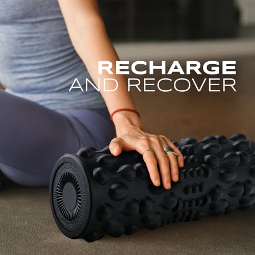 PURSONIC Vibrating Foam Roller – Deep Tissue Massage for Muscle Recovery – 5 Intensity Levels, USB Rechargeable, Durable & Lightweight Design