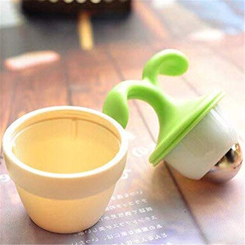 VUFVOID 2PCS Handheld Body Massager Mini Potted Plant Shaped Roller Ball Bead Relaxation Neck Foot Face Pot Desk Decor Massage Cooling for Neck (Green with White)