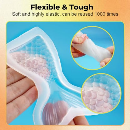 JDiction Brush-On Silicone Mold Making Kit, 10-15 Minutes Fast Cure Silicone Rubber, 20OZ Super Elastic Liquid Mold Making Silicone for Casting Resin Molds & Silicone Molds - size: 20oz