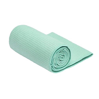 Shandali Hot Yoga Towel - Mat-Sized, Microfiber, Super Absorbent, Anti-Slip, Injury Free, 24" x 72" - Best Bikram Yoga Towel - Exercise, Fitness, Pilates Gear - color: Jade Green