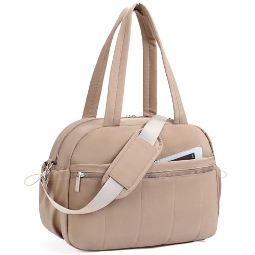 Handbag for Women Yoga Bag Large Capacity Yoga Pad Buckle with Shoe Compartment Water Bottle Sports Gym Bag Travel - color: D04-1 Khaki
