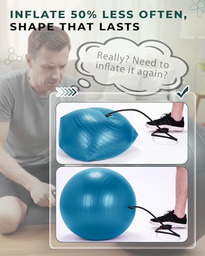Trideer Exercise Ball for Physical Therapy, Core Strength, Stability & Balance Training, Swiss Ball for Yoga, Fitness & Rehabilitation - size: Firm Support-Large (23-26 inches/58-65 cm)