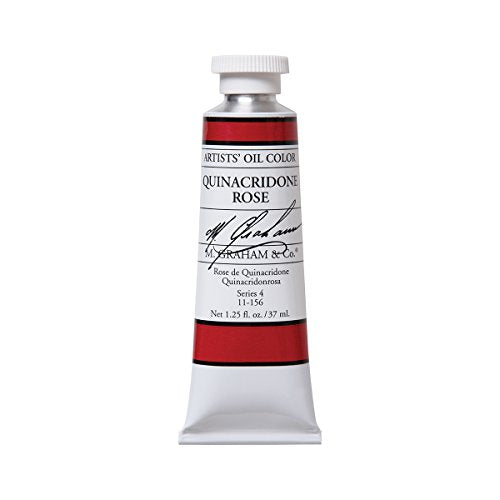 M. Graham Artist Oil Paint Quinacridone Rose 1.25oz/37ml Tube - color: Quinacridone Rose, size: 1.25 Fl Oz (Pack of 1)