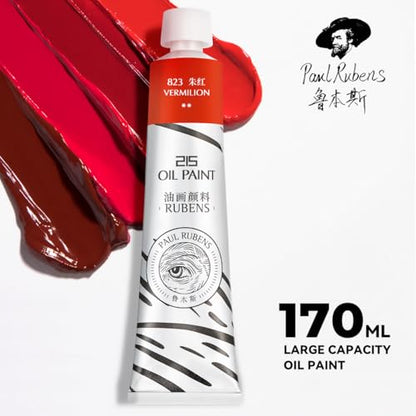 Paul Rubens Oil Paint, 20 Basic Colors*170 ml Large Professional Tubes | Oil Based Paint with High Saturation, Creamy Texture, and Consistency,Art Supplies for Artists, Students, Beginners - color: 20 colors*170ml-B