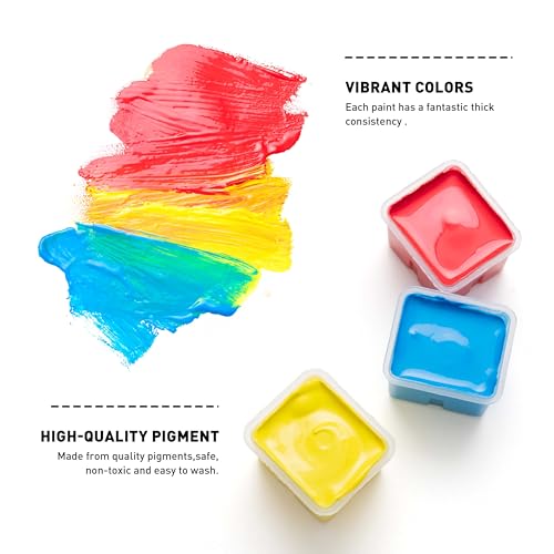 HIMI Gouache Paint Jelly Cup Refill, 4 Pack 30g, Single Color Paint for Artists & Hobby Painters, Unique Design In Jelly Cup Rich Pigment, Non Fading Art Supplies for Canvas and Paper Painting(WHITE) - color: WHITE