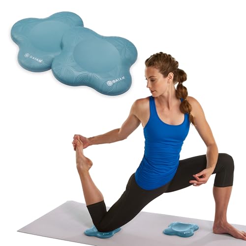 Gaiam Yoga Knee Pads Set of 2, Cushion for Knees & Elbows - color: Seafoam