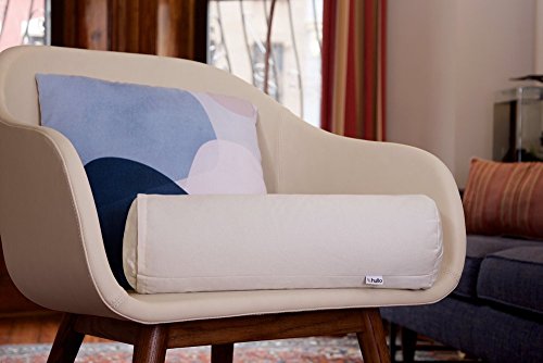 Hullo Bolster Pillow 17"×6"×6" – Cylindrical Buckwheat Pillow, Organic Neck Roll, Cool, Firm Support. Made in USA