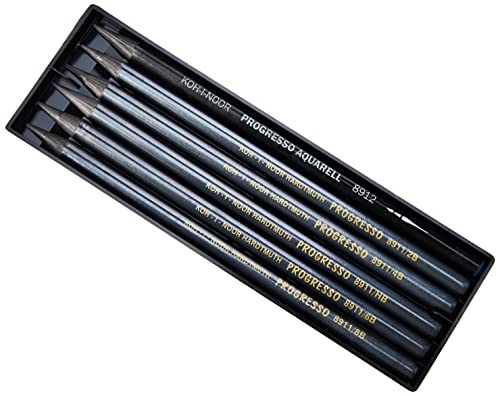 KOH-I-NOOR Progresso Woodless Graphite Pencil Set (Set of 6)
