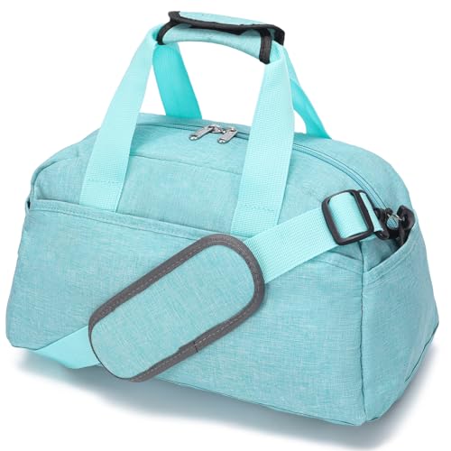 14 inch Small Gym Bag for Women & Men, Mini Duffel Bag for Travel Sports Lightweight Carry On Bag (Light Green) - color: Light Green