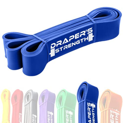 Draper's Strength Heavy Duty Resistance Stretch Loop Bands for Powerlifting Workout Exercise and Assisted Pull Ups - color: #06 Blue