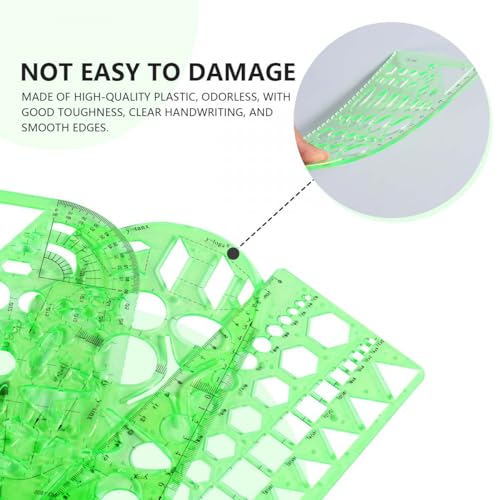 SenseYo 13 Pack Drawings Templates Stencil, Circle Template for Geometric Drawing Stencils, Plastic Clear Circle Stencils Architecture Supplies Drafting Tools for Office, Studying, Designing - size: 13 pcs