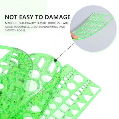 SenseYo 13 Pack Drawings Templates Stencil, Circle Template for Geometric Drawing Stencils, Plastic Clear Circle Stencils Architecture Supplies Drafting Tools for Office, Studying, Designing - size: 13 pcs