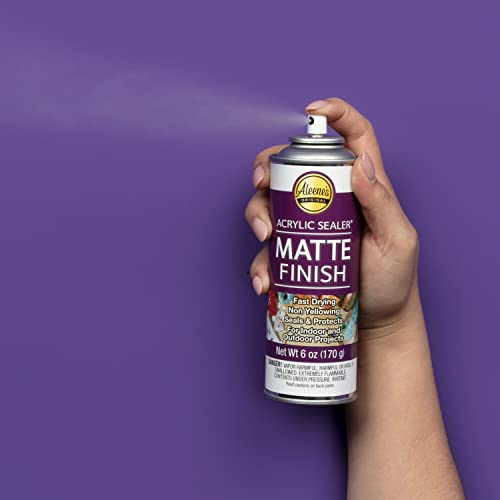 Aleene's Spray Finish 6oz Acrylic Sealer, 6 Ounce (Pack of 1), Clear-Matte - color: Clear - Matte