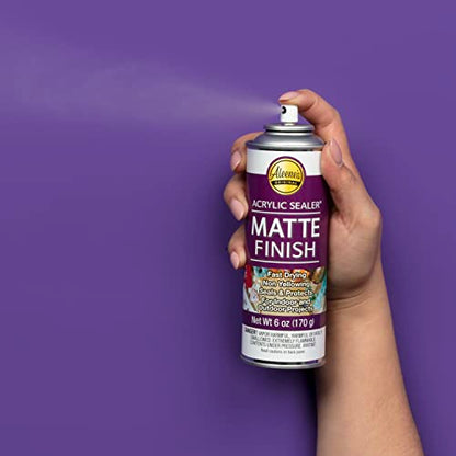 Aleene's Spray Finish 6oz Acrylic Sealer, 6 Ounce (Pack of 1), Clear-Matte - color: Clear - Matte