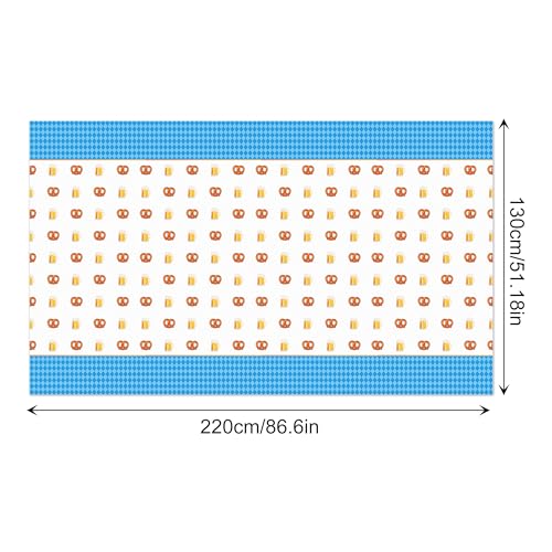 1Pc Oktoberfest Party Plastic Tablecloth 54 x 87 Inch Long Table Cover, Germany Beer Festival Party Tablecover for German Theme Kids Baby Shower Birthday Dinner Picnic Kitchen Event - color: Oktoberfest