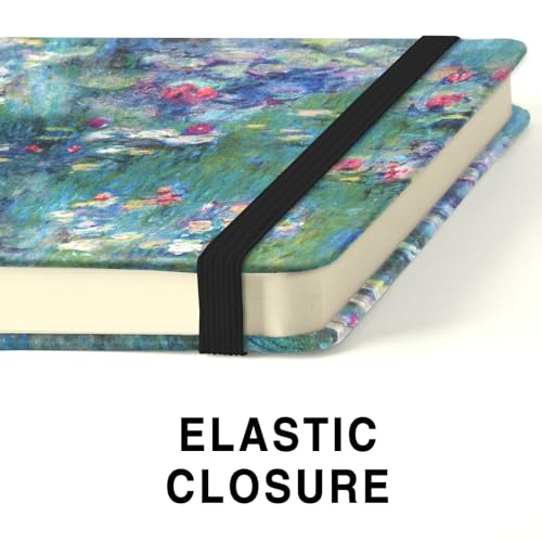5" x 5" Hardcover Sketch Book,58 Sheets Small Mixed Media Pocket Sketch Pad | PU Cover,150 GSM Acid Free Artist Drawing Paper,Travel Journal Blank Notebook for Adults Sketching,Illustration. - color: 150gsm Cloth-oil painting pond