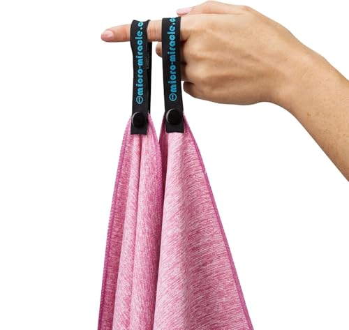 2-Pack Microfiber Towel - XXL Travel Quick Dry and Extra Soft Microfiber Towels, Lightweight and Compact for Gym, Swim Practice, Travel, Backpacking, Camping, RV, Beach, Camping - color: Pink Marle