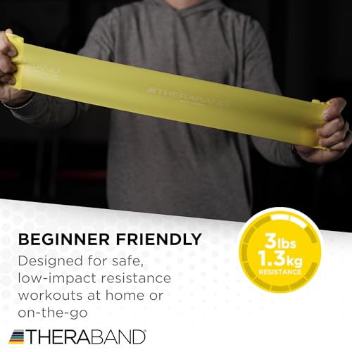 THERABAND Resistance Bands Set, Elastic Bands for Exercise & Physical Therapy, Strength Training for Upper & Lower Body Fitness - size: Beginner Set – 3 Pack, style: Non-Latex