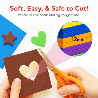 Self-Adhesive EVA Foam Sheets for Crafts – 2mm Thickness 8 Brown Sheets, 6 x 9 Inch, Peel & Stick Foam Paper for DIY, Scrapbooking & Kids’ Art. - color: Brown - 8 Pack