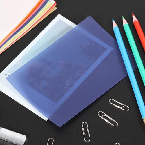 PATIKIL 100 Sheets Vellum Paper 4x6 Navy Blue | Vellum Paper Printable Translucent Paper 100GSM for Invitations Printing - color: Navy Blue