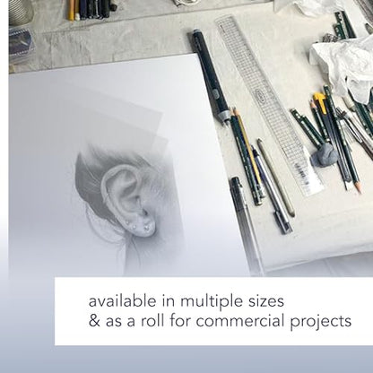 Canson Tracing Paper, 9" x 12", 50 Sheets/Pad, 1 Pad | For Pencil, Pen, and Ink, Top Bound Pad, 30 lb. (50gsm) - size: 9x12 inch