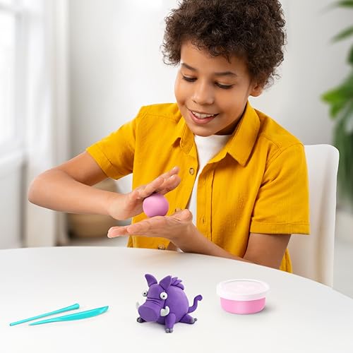 HEY CLAY Forest Animals - Claymate Deer - Air Dry Clay Kit 3 cans and Sculpting Tools with Fun Interactive Instructions App - color: Deer