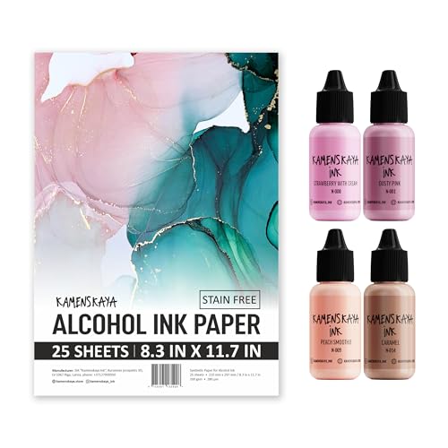 Alcohol Ink Set with Alcohol Ink Paper