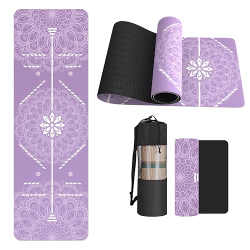 FOLAI Extra Thick Yoga Mat 6mm - color: body line purple
