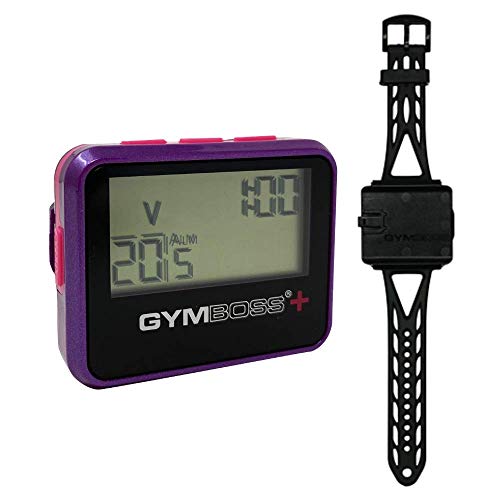 Gymboss Plus Interval Timer and Stopwatch and Gymboss Watchstrap - Bundle (Violet/Pink) - color: Violet / Pink
