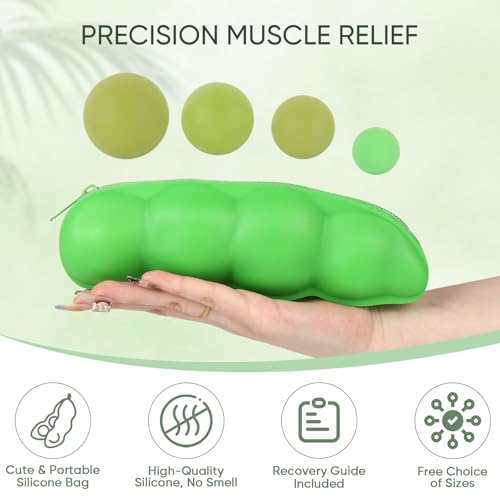Firm Massage Lacrosse Ball Set, 4 Sizes for Myofascial Release