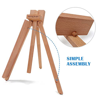Beechwood 25" Tabletop Easel Display Stand for Painting | Holding Canvas Up to 22 1/2 Inches High, A-Frame Artist Tripod with Rubber Feet, Portable Photo and Sign Holder - size: 1 Pack