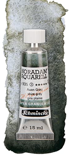 Schmincke - HORADAM® AQUARELL, Super Granulation, 14 935 006 Shire Grey, 15 ml tube, very strong granulating colors, finest, super granulating watercolors | 15 ml - color: 935 shire grey, size: 0.51 Fl Oz (Pack of 1)
