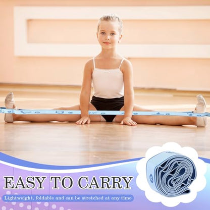 Stretch Strap for Kids Elastic Gymnastic Stretching Ballet Dance Band with 8 Loops Adjustable Exercise Training Resistance Strap for Children Stuff Pilates Latin Yoga Equipment - color: Blue