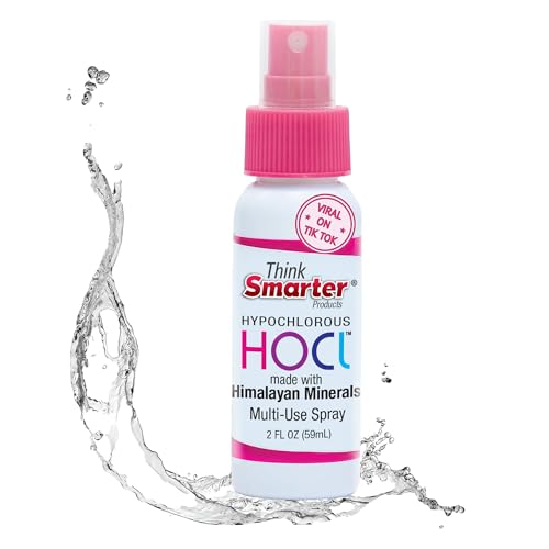 Think Smarter Hypochlorous Acid All-Purpose Cleaner Spray, 2 fl oz | HOCl, Surface Cleaner and Skin Hydrator, Safe for Produce and Surfaces, All-Natural, Non-Toxic, pH Balanced - size: 2 Fl Oz (Pack of 1)