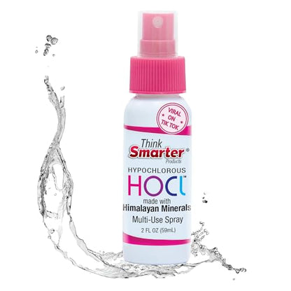 Think Smarter Hypochlorous Acid All-Purpose Cleaner Spray, 2 fl oz | HOCl, Surface Cleaner and Skin Hydrator, Safe for Produce and Surfaces, All-Natural, Non-Toxic, pH Balanced - size: 2 Fl Oz (Pack of 1)