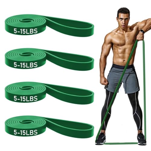 ROSAPOAR Resistance Band Pull up Band Fitness Exercise Bands Natural Latex for Workout Body Stretch Powerlifting Band Fitness Sport Training at Home/The Gym - color: dark green