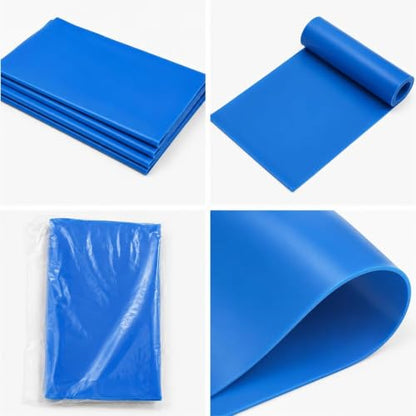 TPE Resistance Bands Flat Exercise Stretch Bands for Yoga Pilates Home Fitness Training - color: Blue