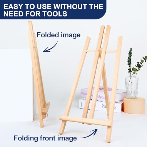 ESRICH 15PCS 17 Inch Tabletop Easels, Easel Stand for Painting | Tripod, Painting Party Easel, Kids Student Desktop Easel for Painting, Paint Easel for Canvas Paint - style: 15