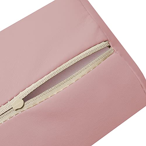 Saloniture Half Round Massage Table Bolster Pillow Pad - 26 x 6 x 3 Inch - Pink - color: Pink