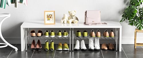 1-Tier Wire Shelf Rack,Single Metal Shelves Rack,1 Tier Metal Shelf,Chrome - size: 1-Tier,30"x14"x17"(WxDxH)