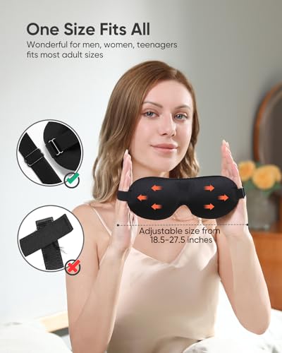 LKY DIGITAL Sleep Mask for Side Sleeper 3 Pack, Blackout 3D Eye Mask - color: Gray & Black & Pink