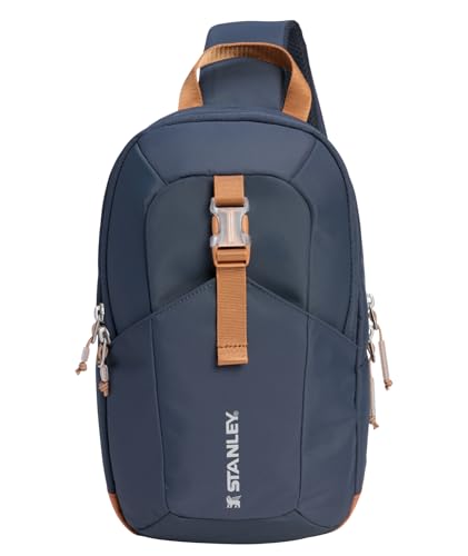 STANLEY Vitalize Crossbody Bag | Hydration Sling with Zippered Drinkware Compartment | Adjustable Strap | Multiple Storage Pockets | Durable Recycled Fabric | Twilight - color: Twilight, size: Crossbody