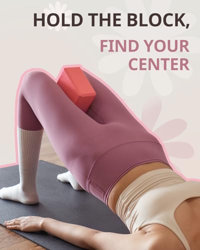 Trideer Yoga Blocks 2 Pack, Soft Non-Slip Foam Blocks with Beveled Edges for Alignment and Stretching in Yoga, Pilates, and Dance - Supportive, Lightweight, Odor Resistant, Latex-Free - color: Guava Pink