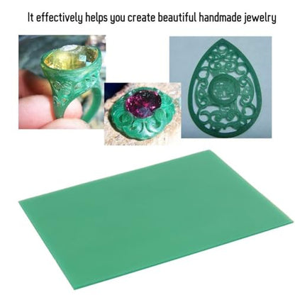 Green Jewelry Carving Wax Modeling Wax for Handmade Rings Earrings Bracelets Professional Sculpting Tool(1.0mm)