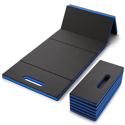 Mechanic Mat, 47.2 x 15.7 x 1 Inch Foldable Mechanic Kneeling Pad, Blue - color: Blue
