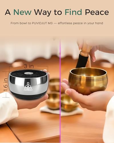 Sound Frequency Instruments, Meditation Tone TWS Machine- Solfeggio Bath Device for Yoga, Mindfulness, Singing Therapy System of Chakra Relaxation and Stress 5 Tones, 3 Timer Modes - color: Black