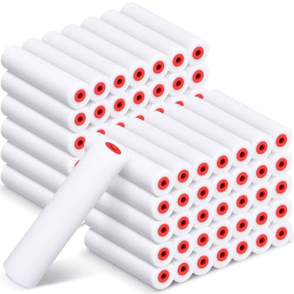Nuogo 120 Pcs 6 Inch Foam Paint Roller Mini High Density Foam Roller Refills Paint Edger Tool for Walls Brings Smooth Finishes Flat Surfaces (White) - size: 6 Inch