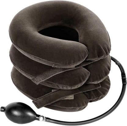 Cervical Neck Traction Device for Instant Neck Pain Relief - Inflatable & Adjustable Neck Stretcher Neck Support Brace, Neck Traction Pillow for Home Use Neck Decompression (Classic Gray) - color: Classic Gray